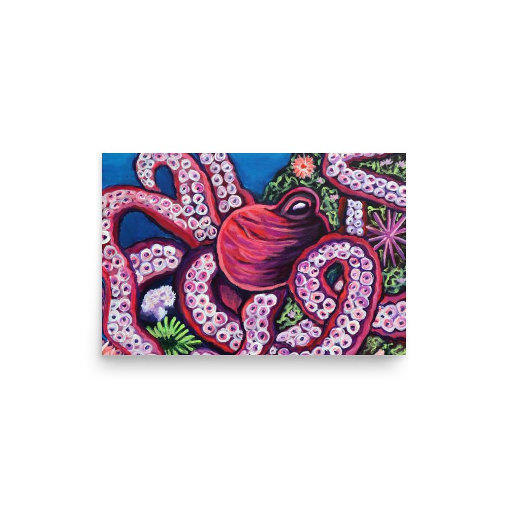 Octopus Wall Art Print – Ocean-Inspired Tentacle Illustration – Nautical Home Decor – Gift for Marine Life Enthusiasts