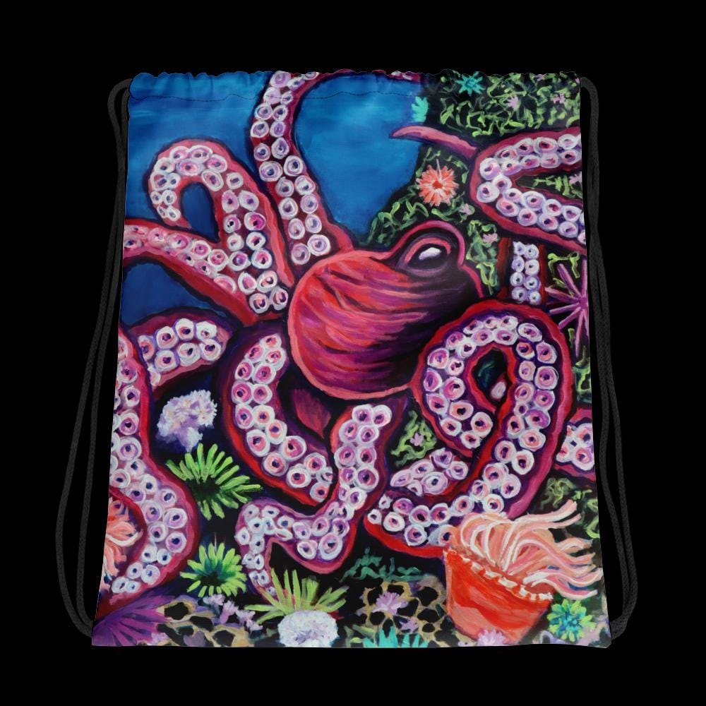 Octopus Drawstring bag