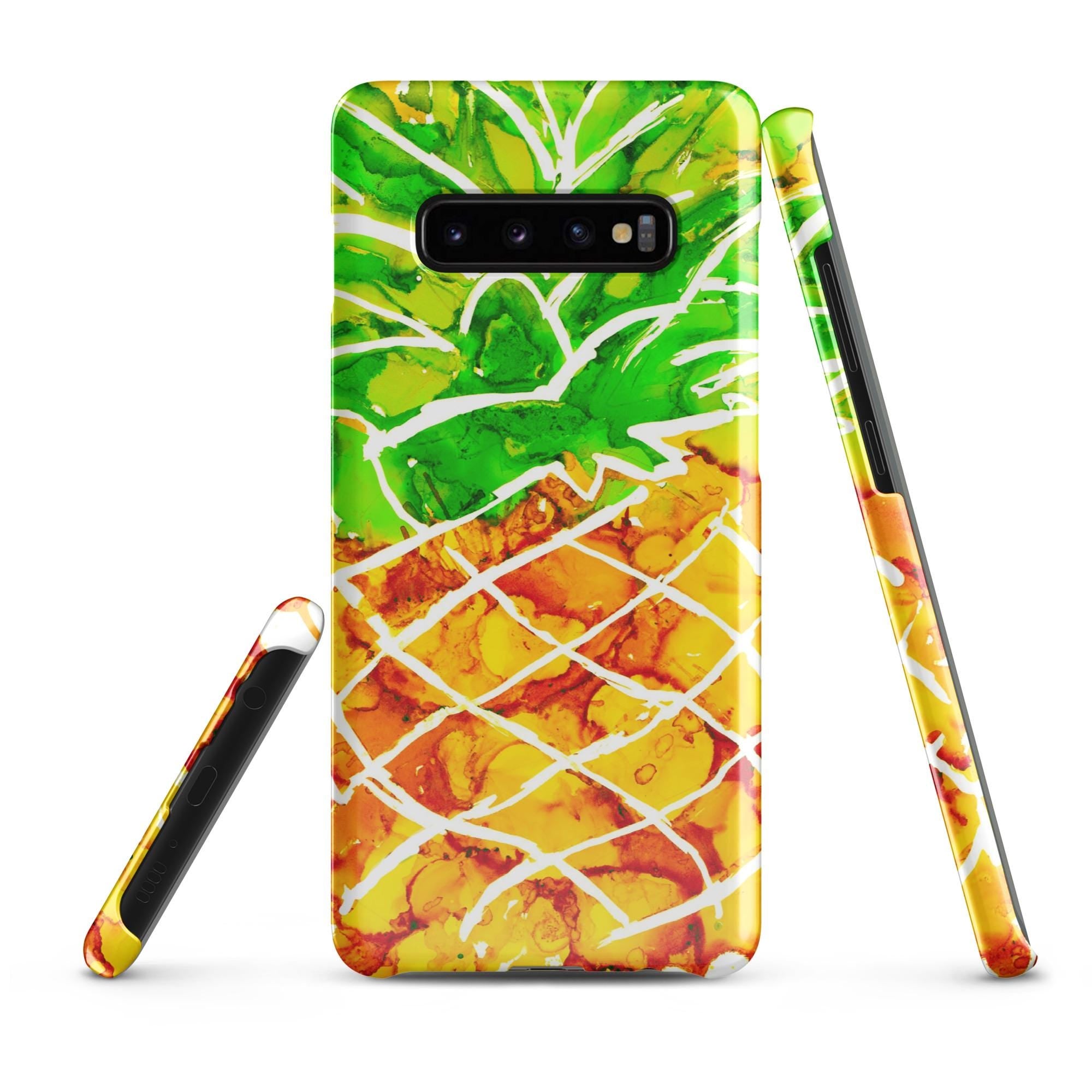 Abstract Pineapple Samsung® Snap Case – Tropical Fruit Art Phone Cover, Vibrant Summer Design, Slim Protective Case