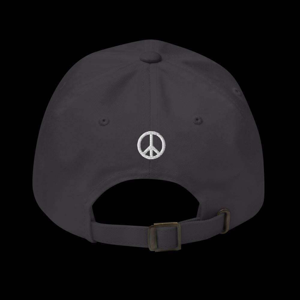 Humanity Embroidered Hat – Unity, Peace sign Message Cap, Minimalist Statement Hat, Adjustable Unisex Gift, Compassion & Inclusion Apparel.