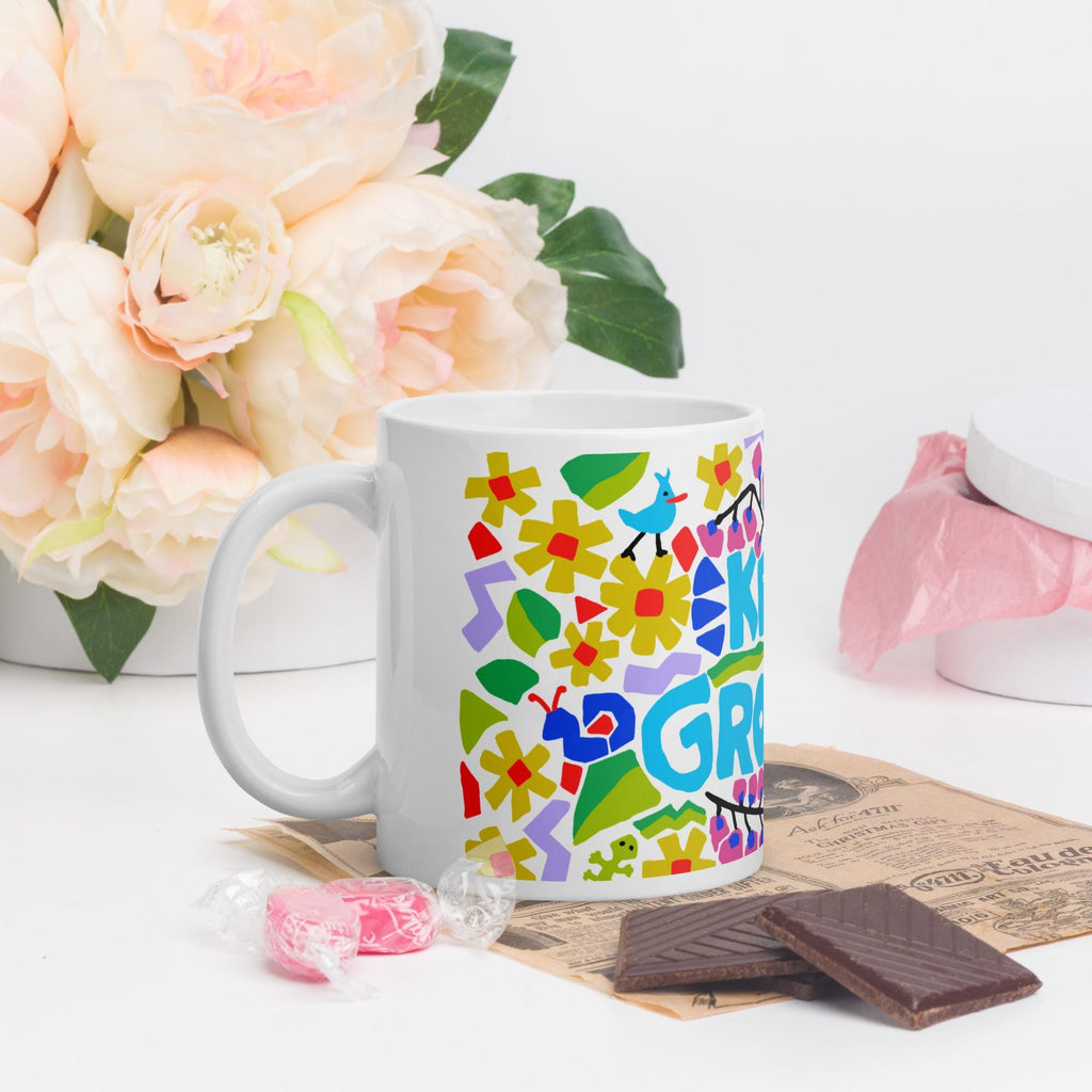 Keep Growing White glossy mug