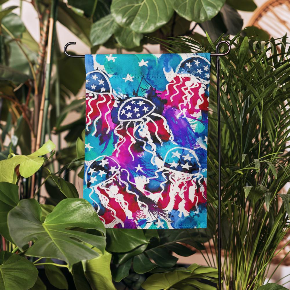 4th of July Garden Flag | Patriotic Yard Decor | Red White Blue Outdoor Flag | Double-Sided Holiday Banner | Independence Day Flag