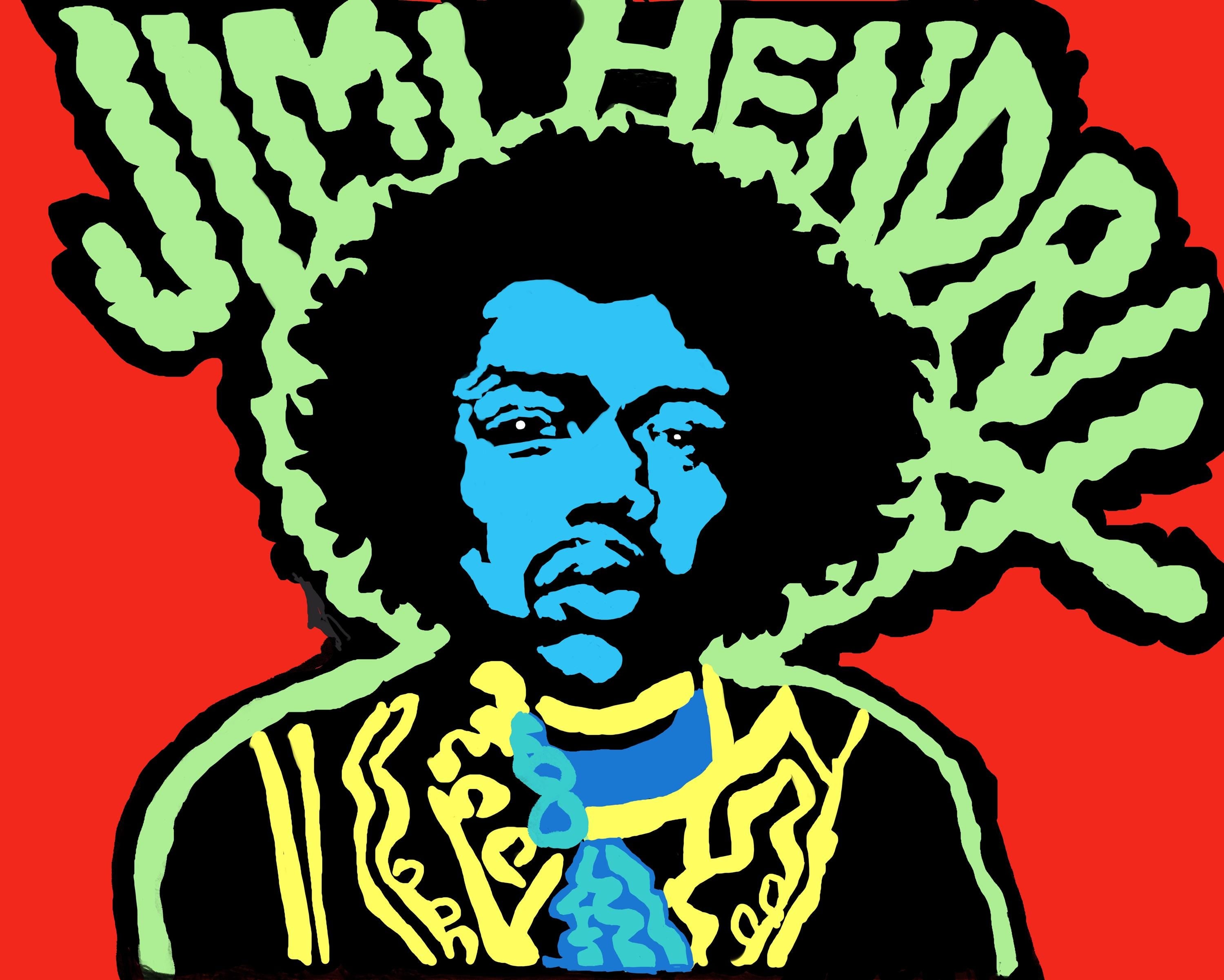 Jimi Hendrix All-over print gym or travel bag
