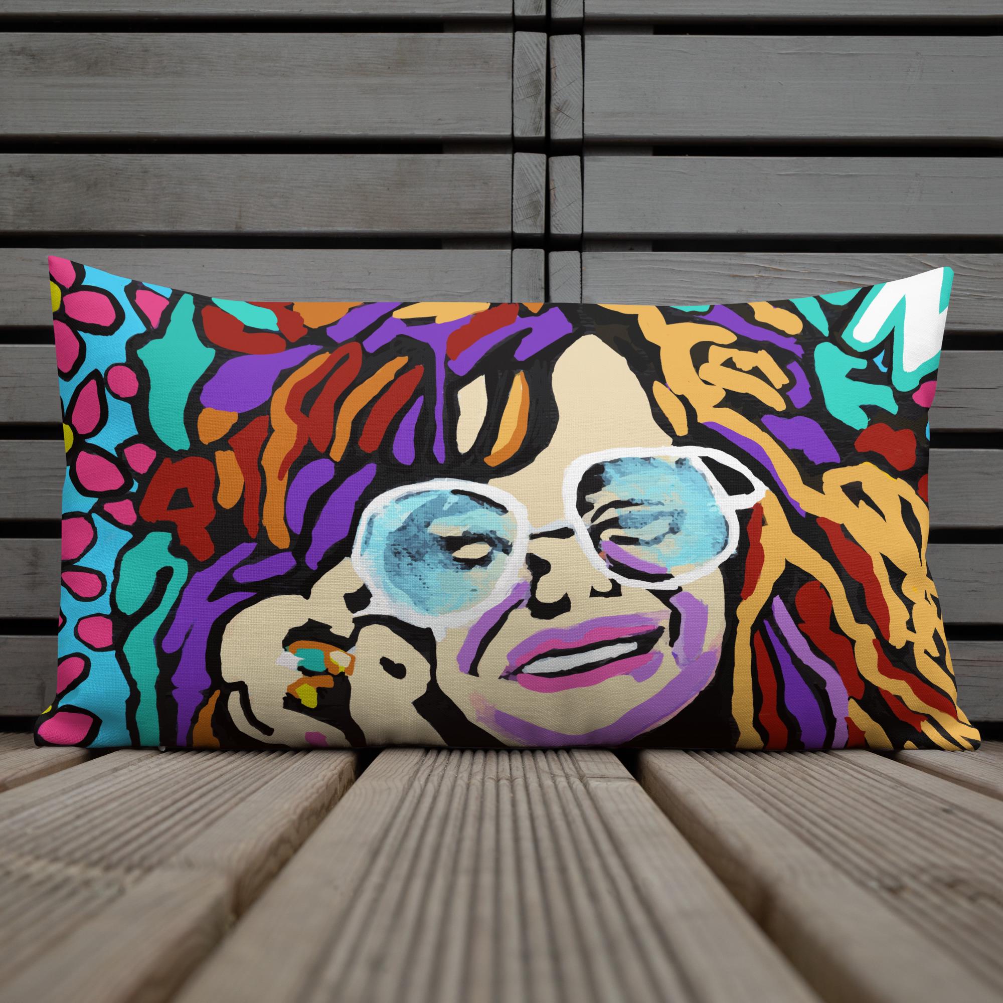 Janis Joplin Premium Pillow