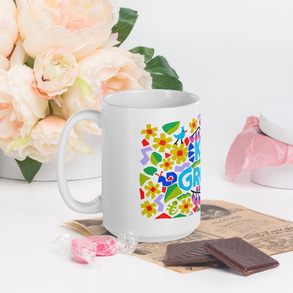 Keep Growing White glossy mug