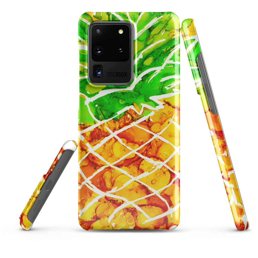Abstract Pineapple Samsung® Snap Case – Tropical Fruit Art Phone Cover, Vibrant Summer Design, Slim Protective Case