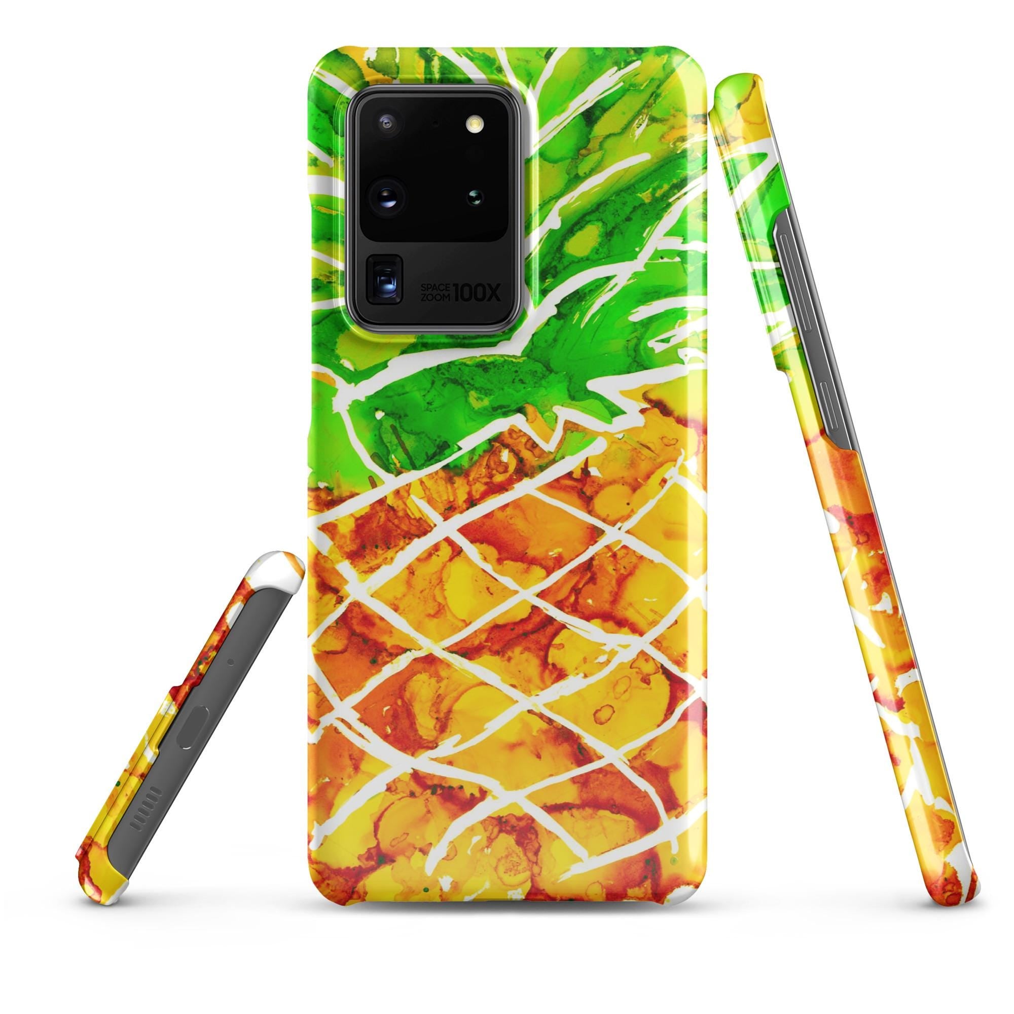 Abstract Pineapple Samsung® Snap Case – Tropical Fruit Art Phone Cover, Vibrant Summer Design, Slim Protective Case