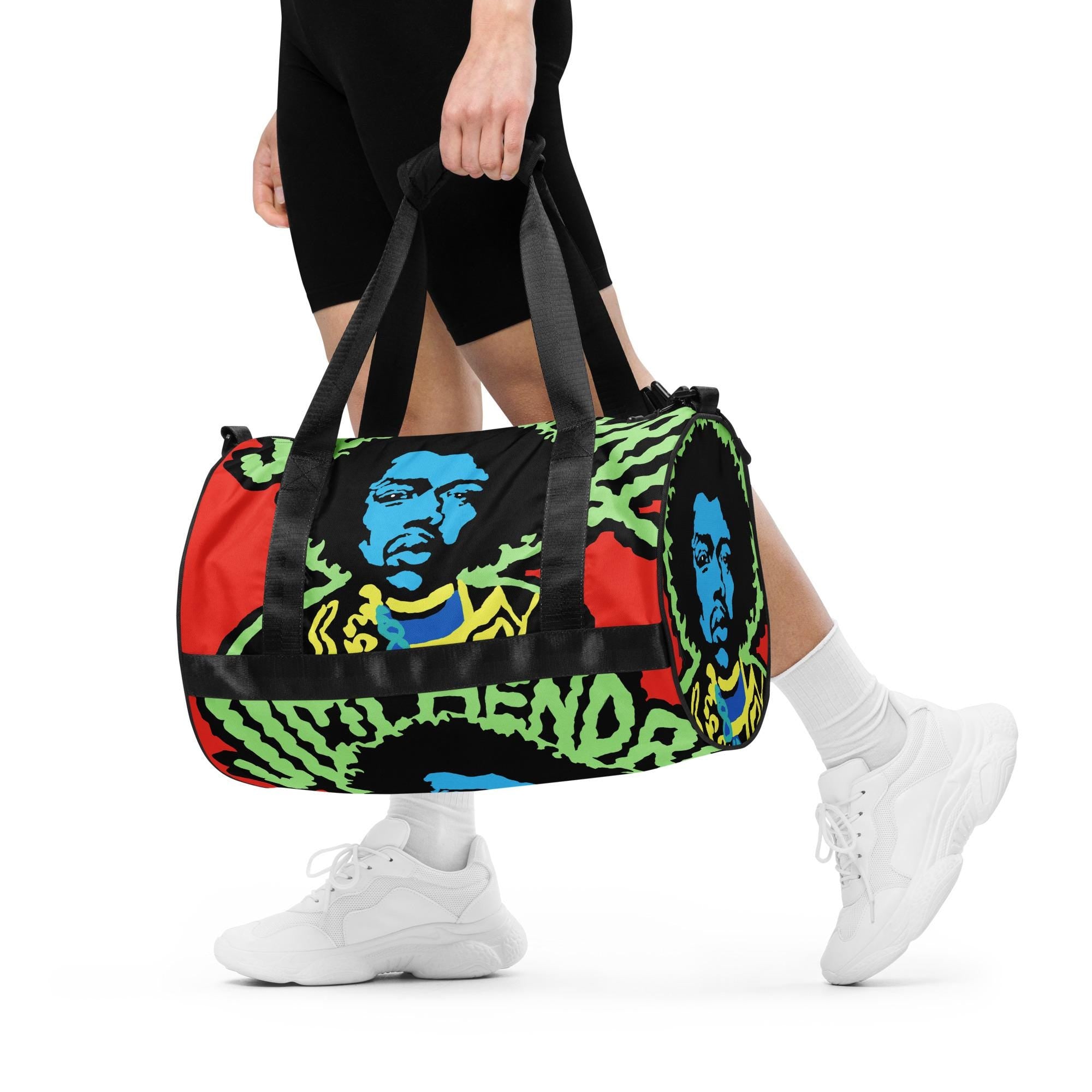 Jimi Hendrix All-over print gym or travel bag