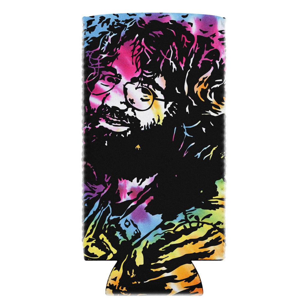 Jerry Garcia Can Cooler – Tie-Dye Stubby Holder – Grateful Dead Gift – Phish Head Accessory – Summer Festival Drink Sleeve