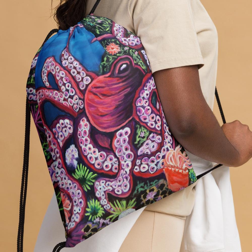 Octopus Drawstring bag