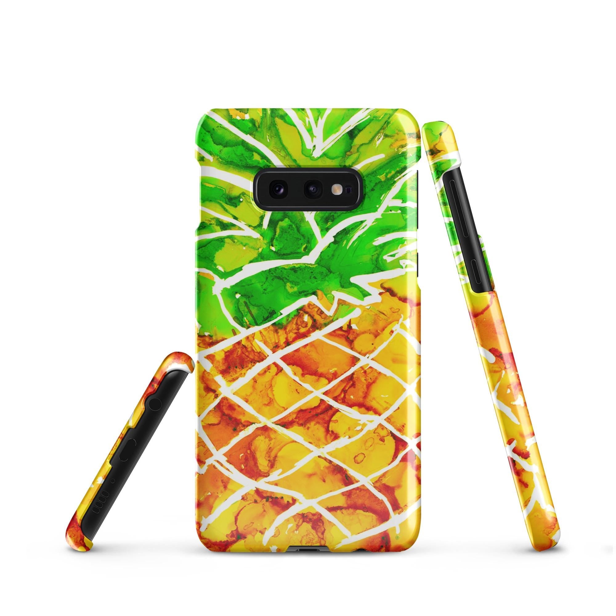 Abstract Pineapple Samsung® Snap Case – Tropical Fruit Art Phone Cover, Vibrant Summer Design, Slim Protective Case