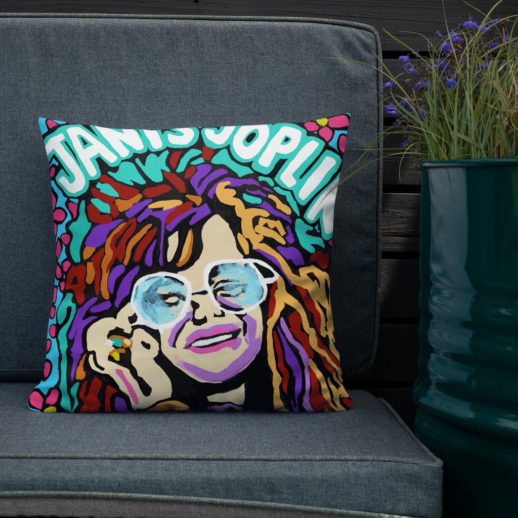 Janis Joplin Premium Pillow