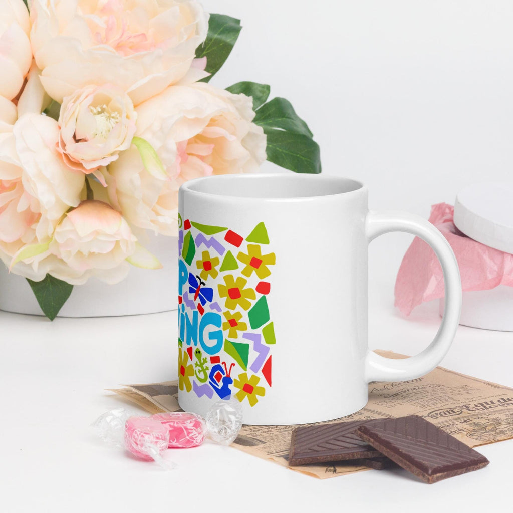Keep Growing White glossy mug