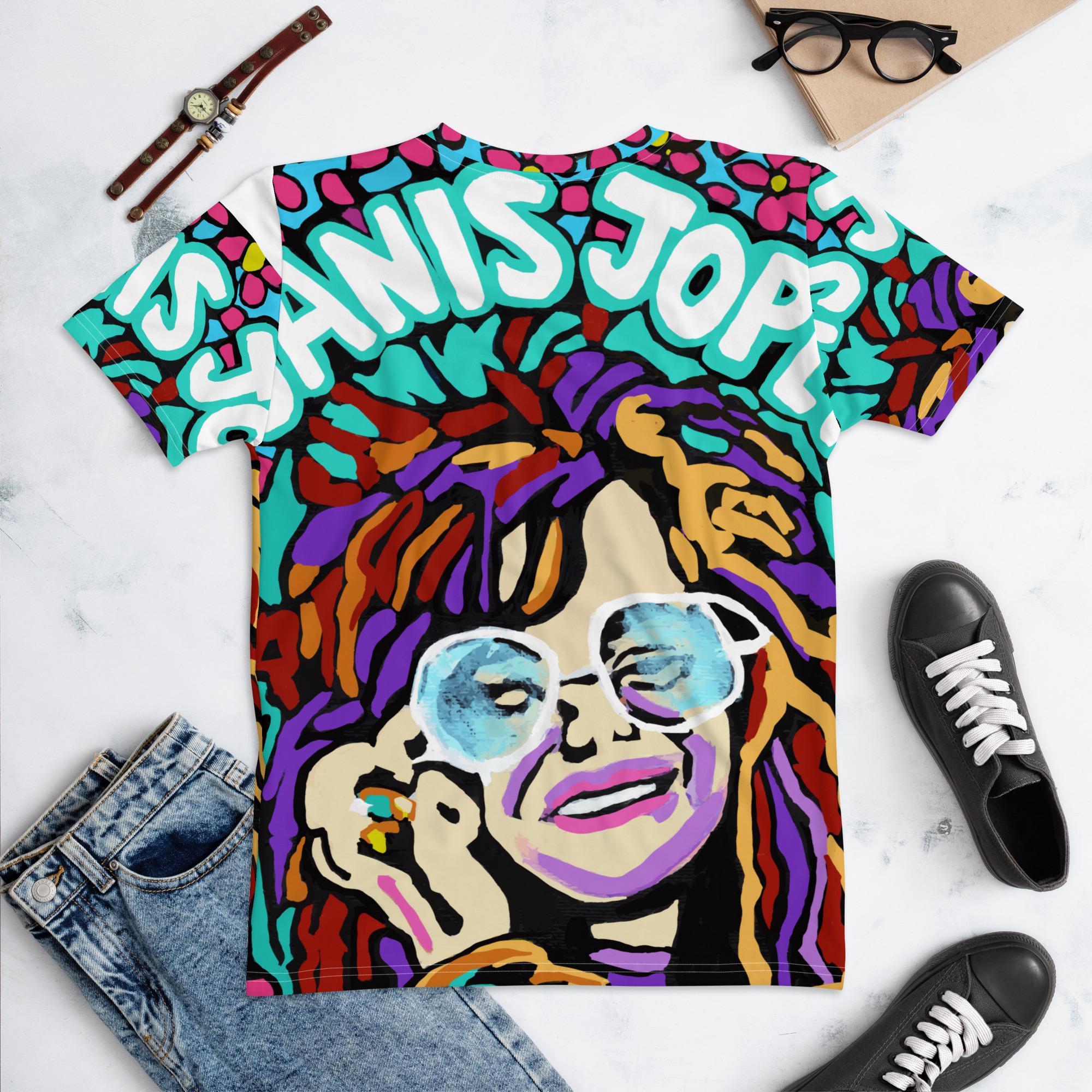 Janis Joplin Graphic Tee – Vintage Rock Music T-Shirt for Women – 60s Hippie Band Shirt – Retro Concert Apparel