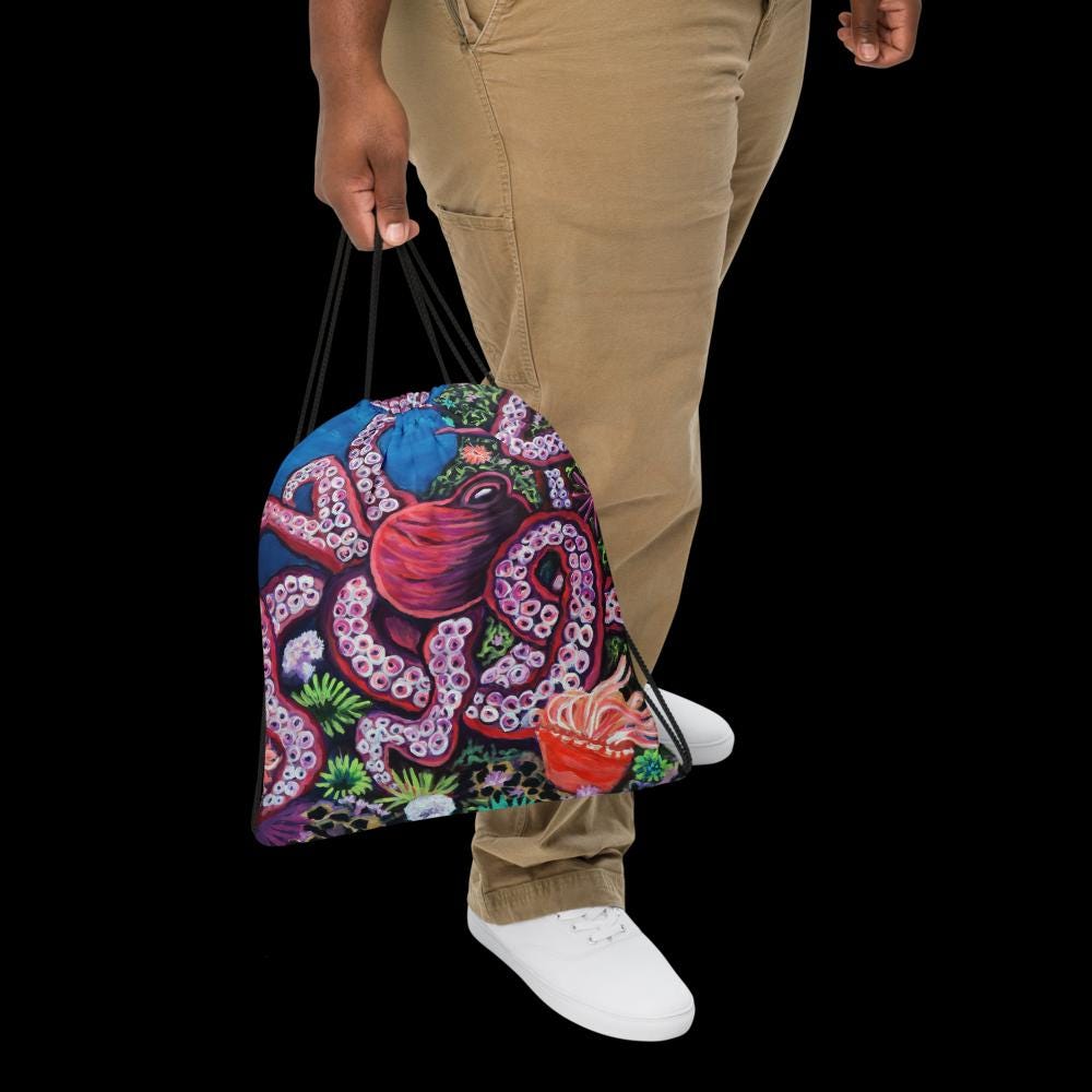 Octopus Drawstring bag