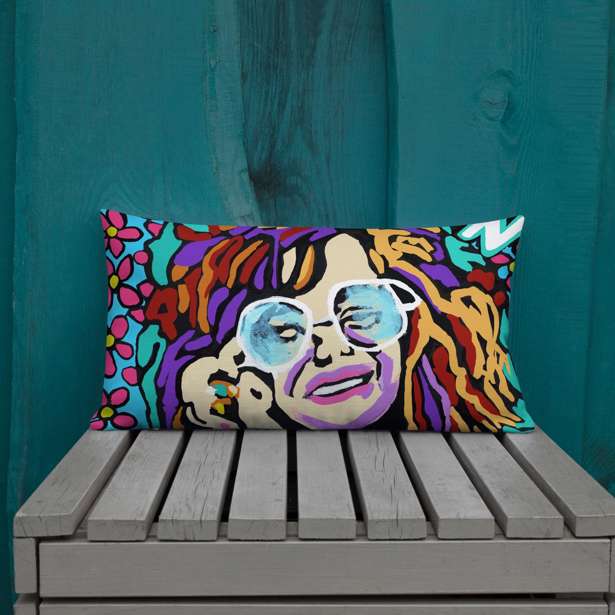 Janis Joplin Premium Pillow
