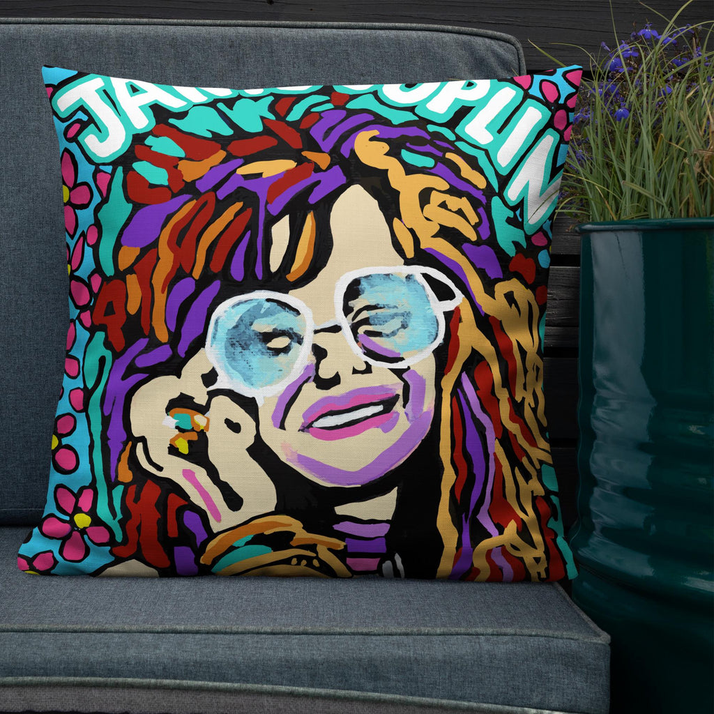 Janis Joplin Premium Pillow