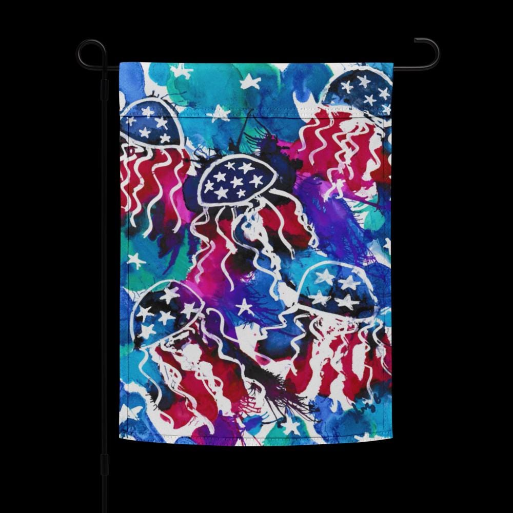 4th of July Garden Flag | Patriotic Yard Decor | Red White Blue Outdoor Flag | Double-Sided Holiday Banner | Independence Day Flag