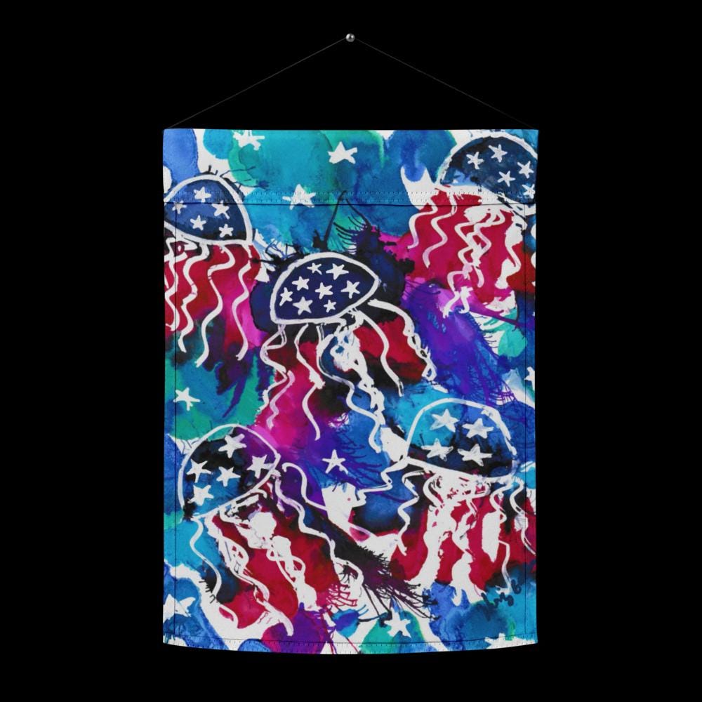 4th of July Garden Flag | Patriotic Yard Decor | Red White Blue Outdoor Flag | Double-Sided Holiday Banner | Independence Day Flag