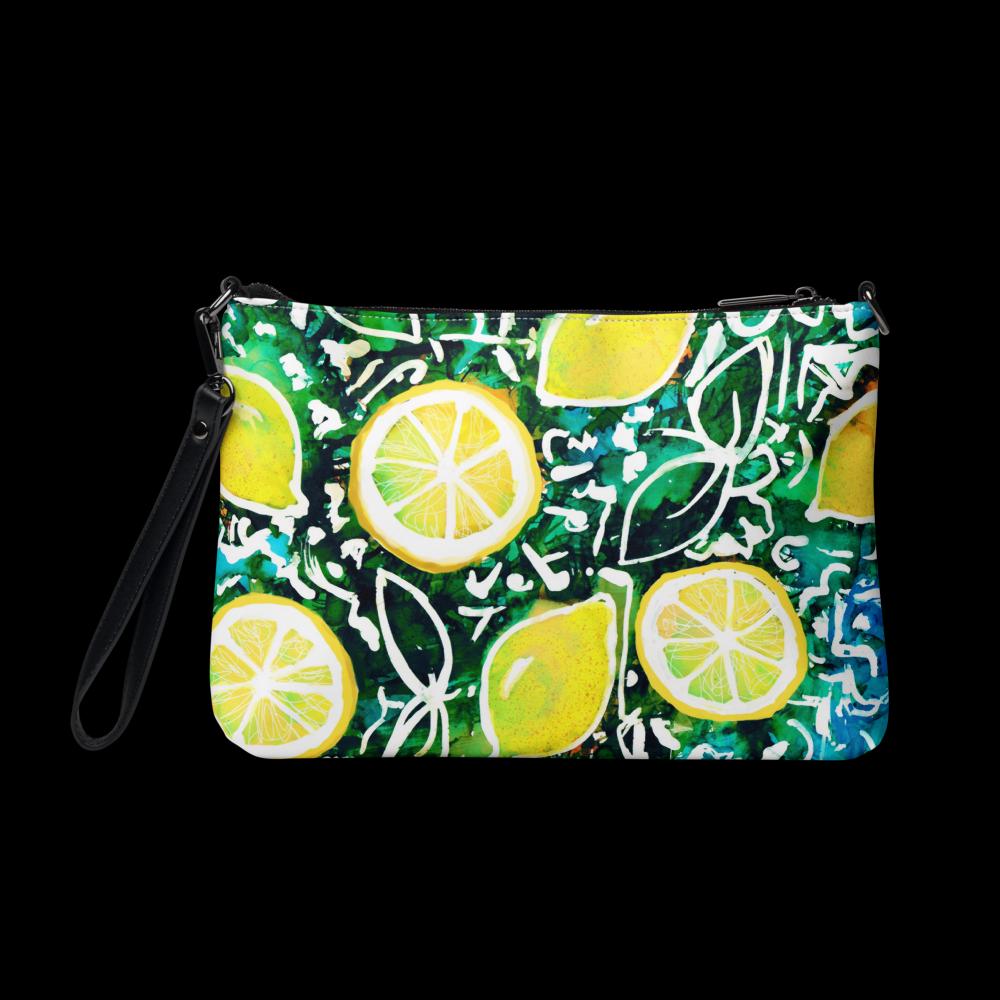 Italian-Inspired Lemon Crossbody Bag – Faux Leather, Adjustable Strap, Amalfi Coast Style, Amalficore, Tutti Fruiti, Tropical Getaway