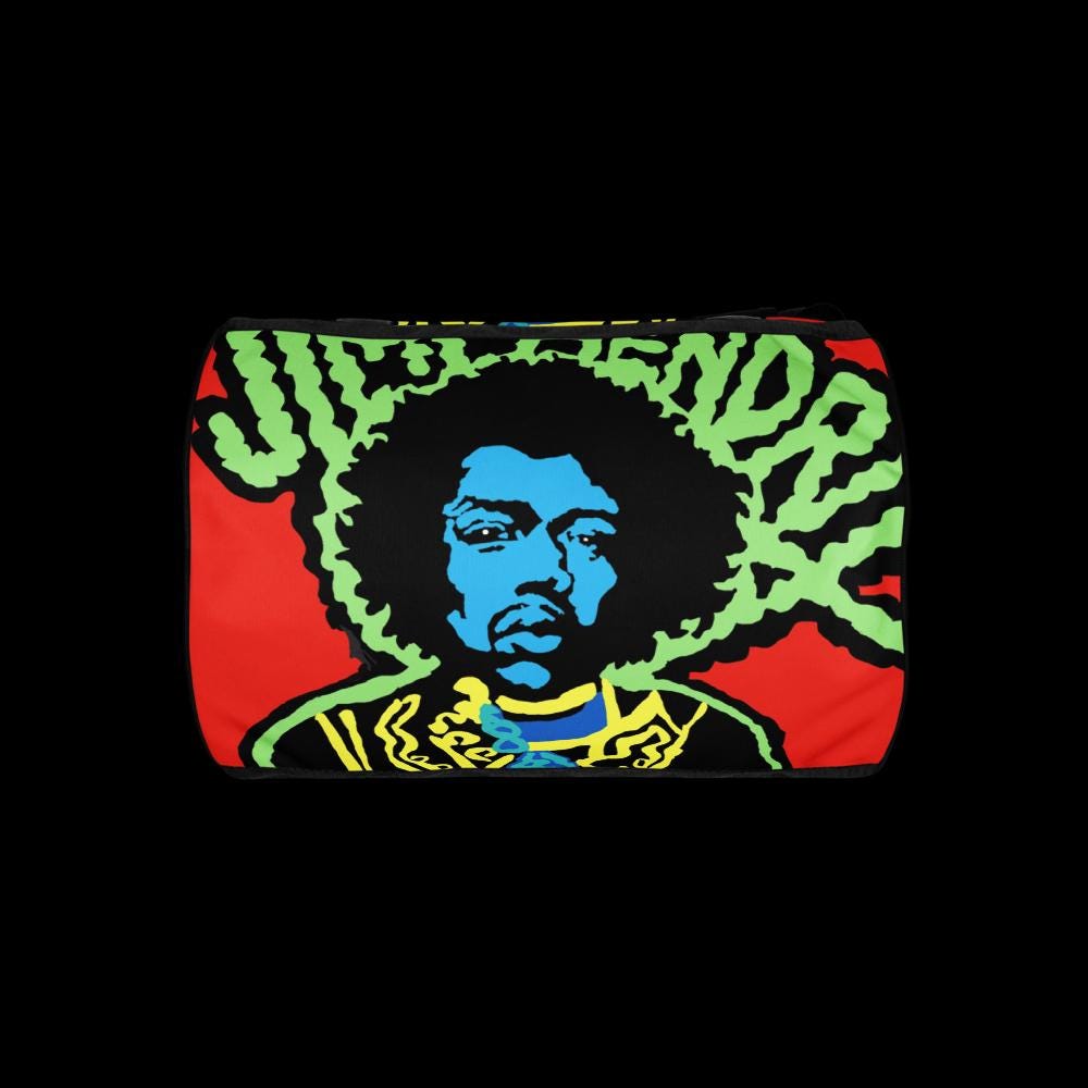 Jimi Hendrix All-over print gym or travel bag