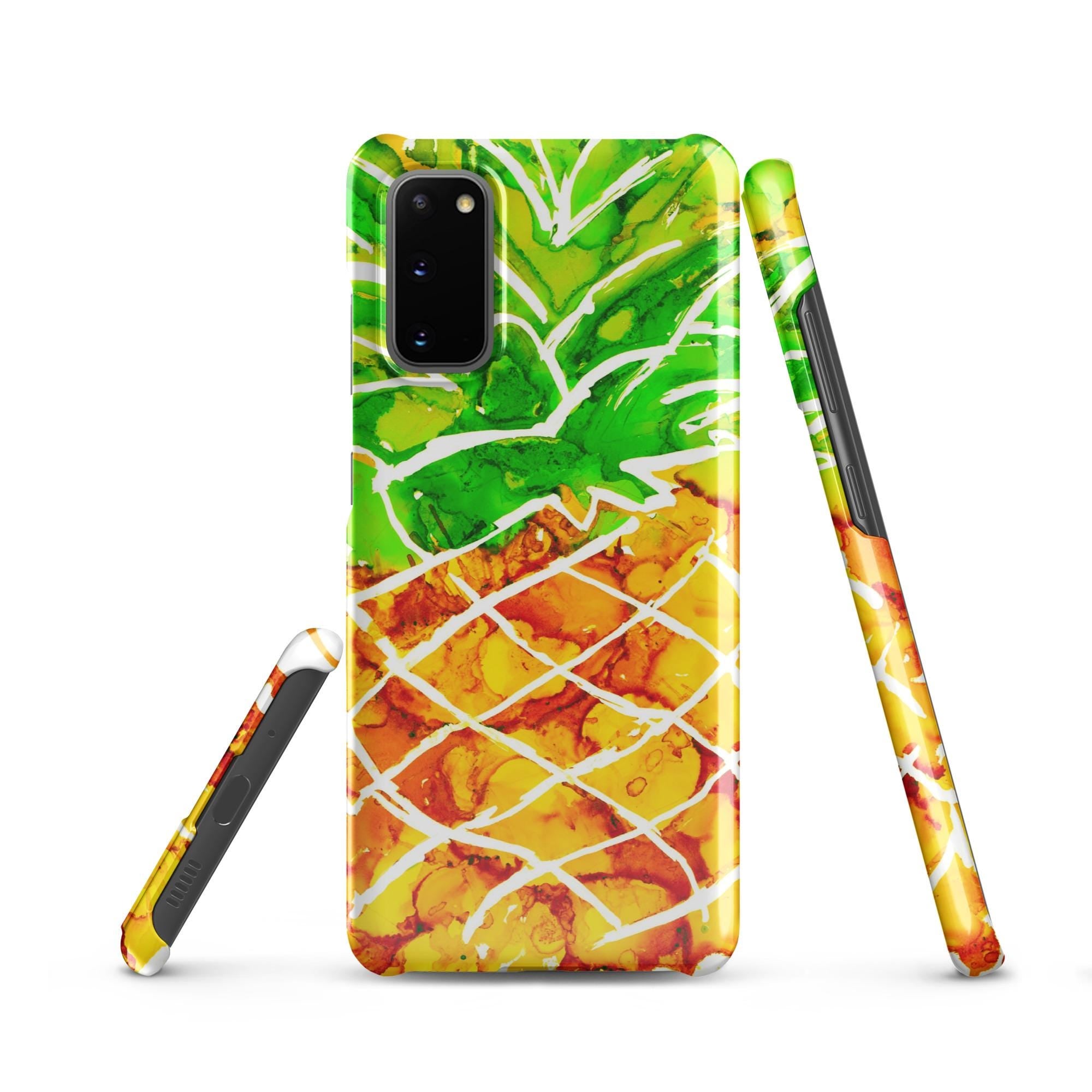 Abstract Pineapple Samsung® Snap Case – Tropical Fruit Art Phone Cover, Vibrant Summer Design, Slim Protective Case