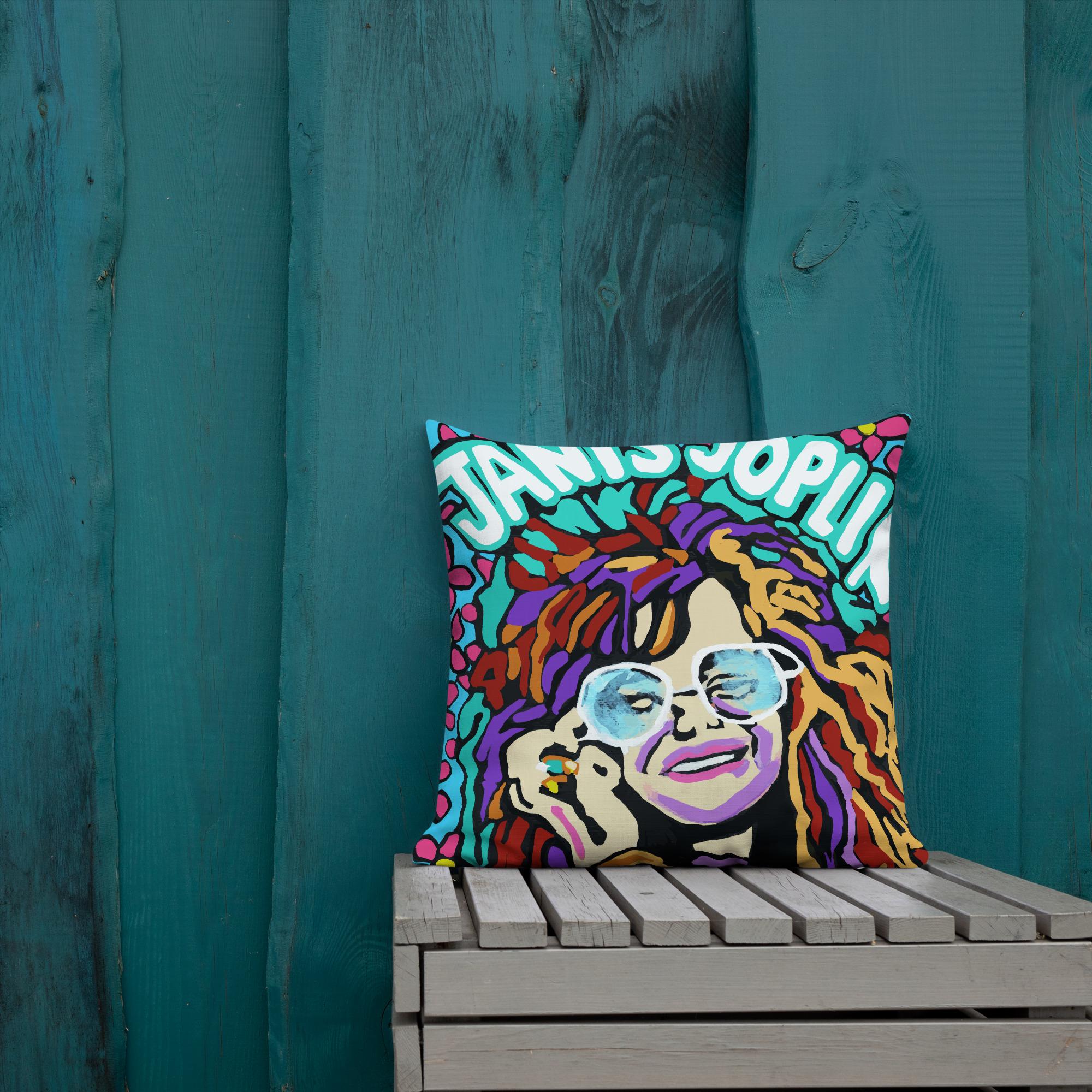 Janis Joplin Premium Pillow