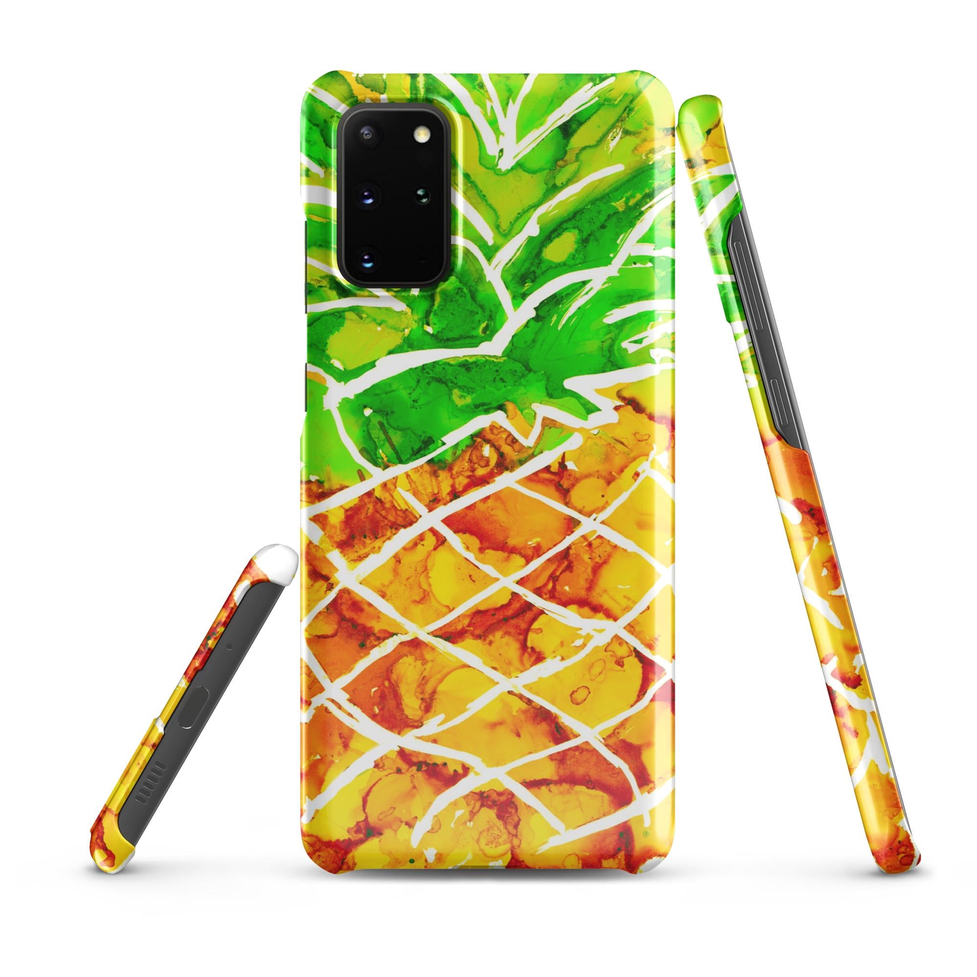 Abstract Pineapple Samsung® Snap Case – Tropical Fruit Art Phone Cover, Vibrant Summer Design, Slim Protective Case