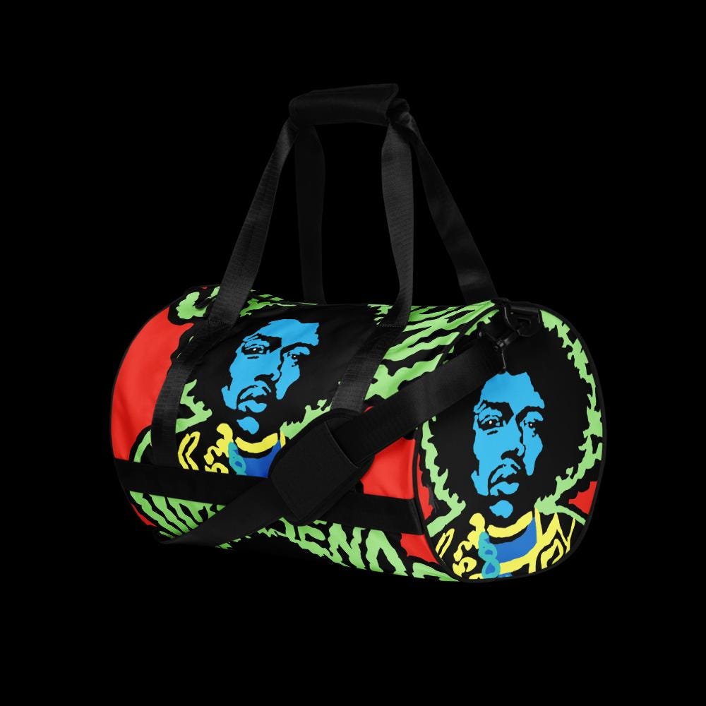 Jimi Hendrix All-over print gym or travel bag